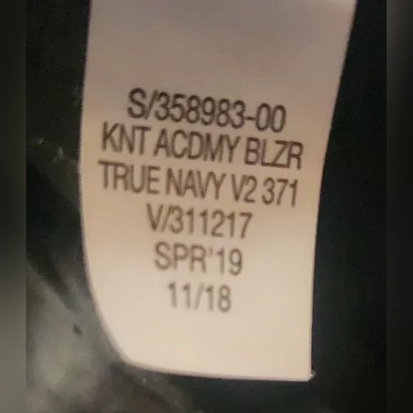 Banana Republic Factory Navy Blue Knit Academy Blazer Size 0 - Picture 4 of 10